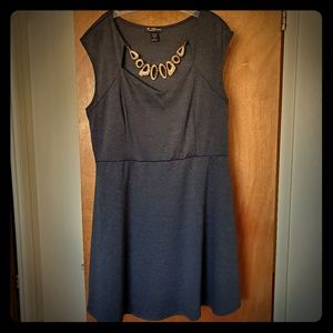 Cute fit and flare dress with necklace